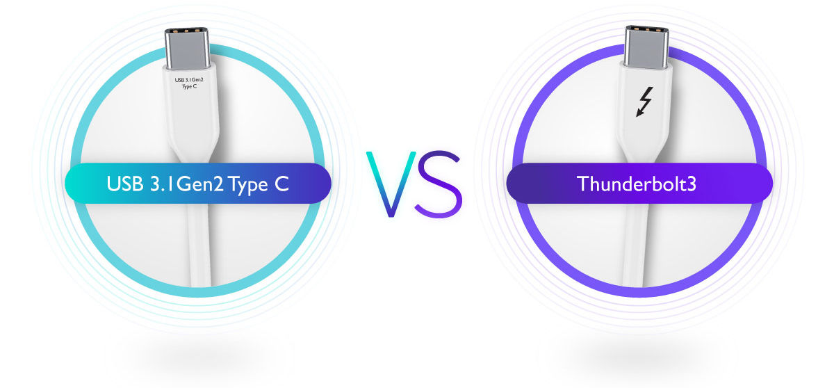 Thunderbolt3 vs USB 3.1 Gen2 Tipo C: Transmisión más rápida, mayor  productividad