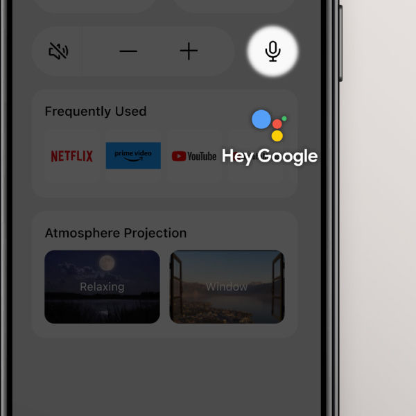Google Assistant on the SmartRemote for BenQ TK705STi Projector app