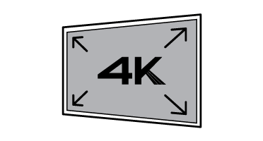 Big-screen 4k resolution icon