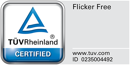 TÜV Rheinland certifies ew3280u flicker-free and low blue light as truly friendly to the human eye