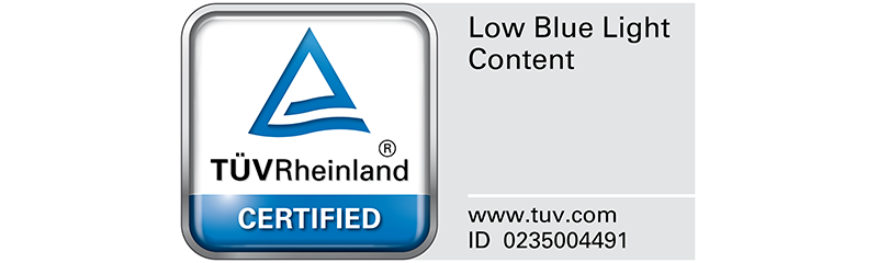 BenQ Eye-Care Monitors are certified by TUV Rheinland, global leader of technical and safety certification, for Flicker-Free, and Low Blue Light performance truly benefitting human vision. 