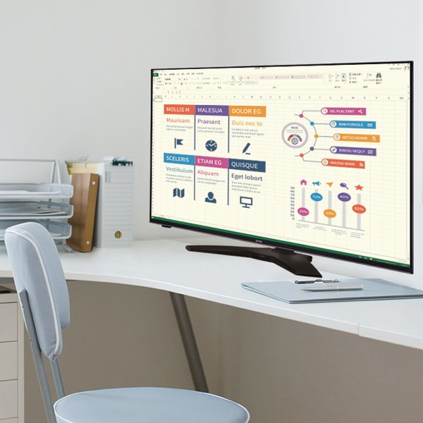 BenQ 4K HDR 桌上娛樂大螢幕 D43-720 - 辦公室模式