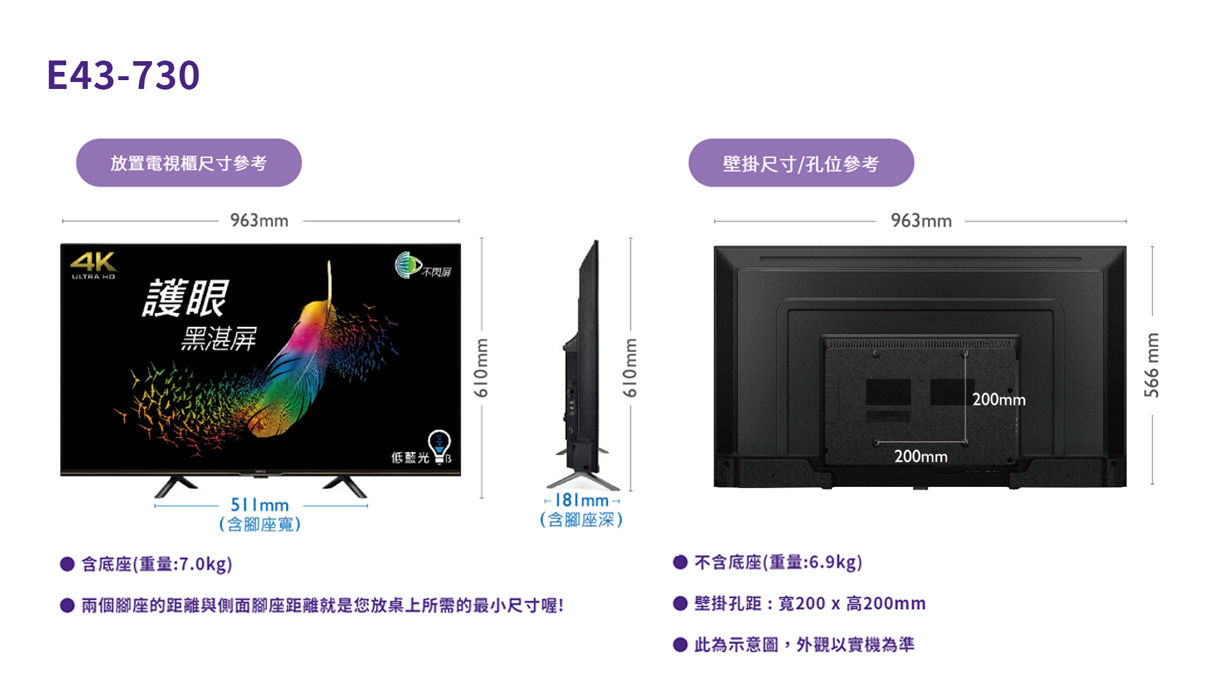 大型液晶尺寸圖