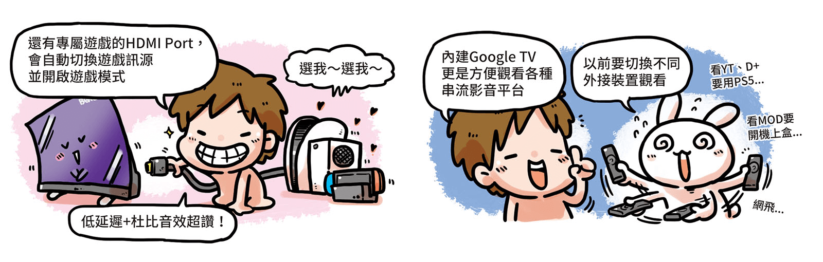 玩 Game 追劇放心看電視～| BenQ 量子點護眼 Google TV E65-750 開箱