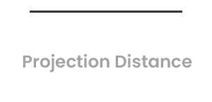 100" @ 5ft  Projection Distance