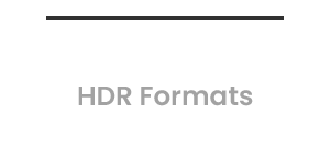 HDR10 HDR Formats