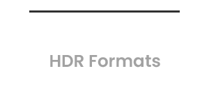 HDR10 HDR Formats