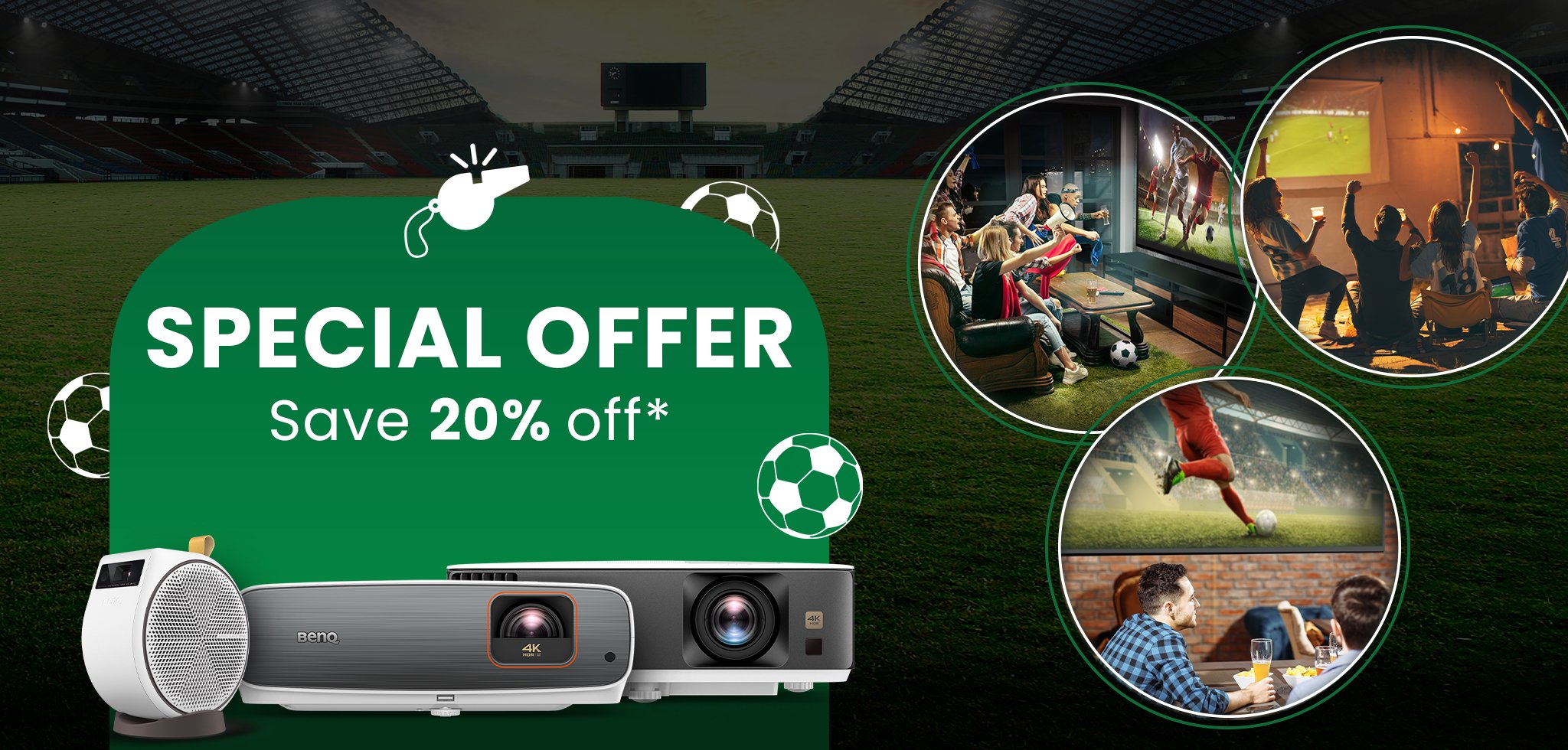 Experience beyond the Stadium. Immerse yourself in big-screen sports viewing with BenQ