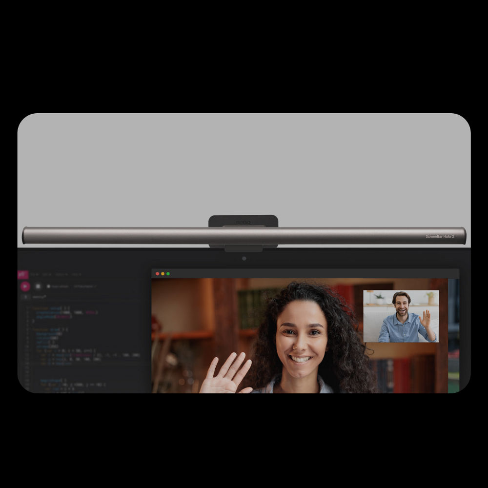 Curved Monitor Light Bar for Dark Room | BenQ ScreenBar Halo 2
