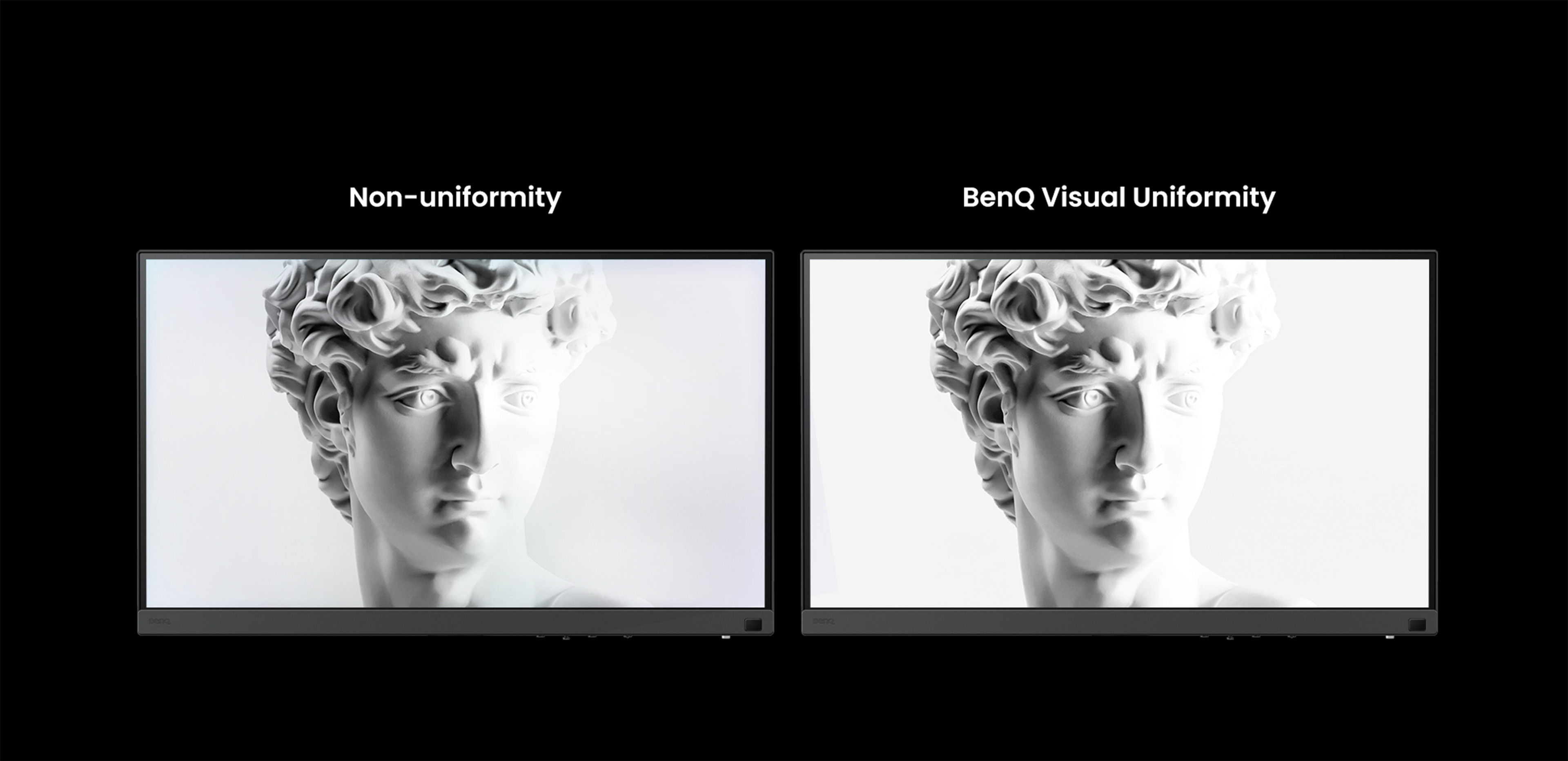 AQCOLOR uniformity calibration simulates how eyes perceive screen-wide consistency