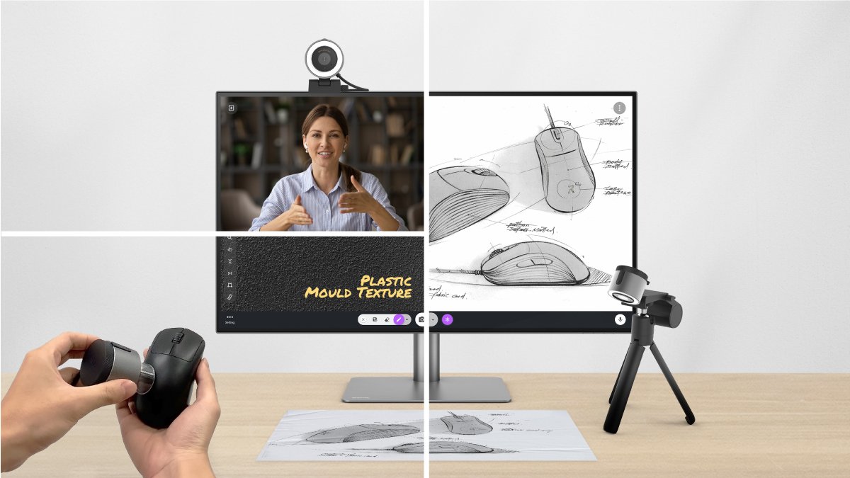 The BenQ ideaCam is a multimode webcam that offers four shooting modes: Portrait, Desk View, Handheld, and Macro
