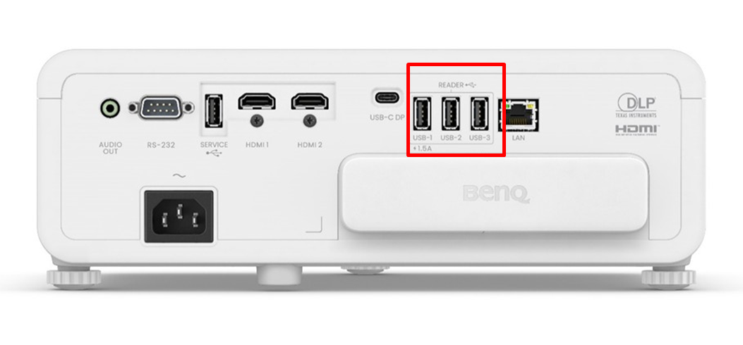 BenQ Akıllı Projektör USB okuyucu