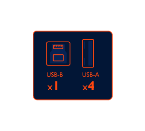 ex3210u kan även fungera som din USB-hubb