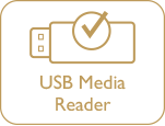 Icono de lector multimedia USB
