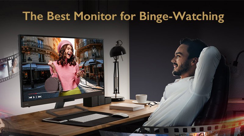 BenQ Entertainment EW series monitor is the best monitor for netflix, disney+, hbo binge-watching