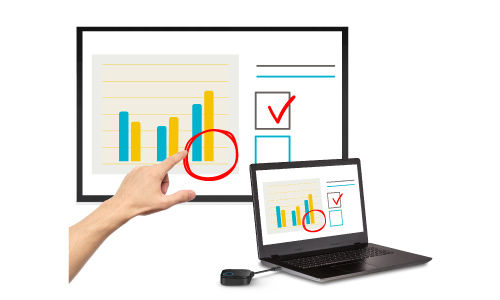 Das kabellose Präsentationssystem InstaShow VS10 unterstützt Touchscreens