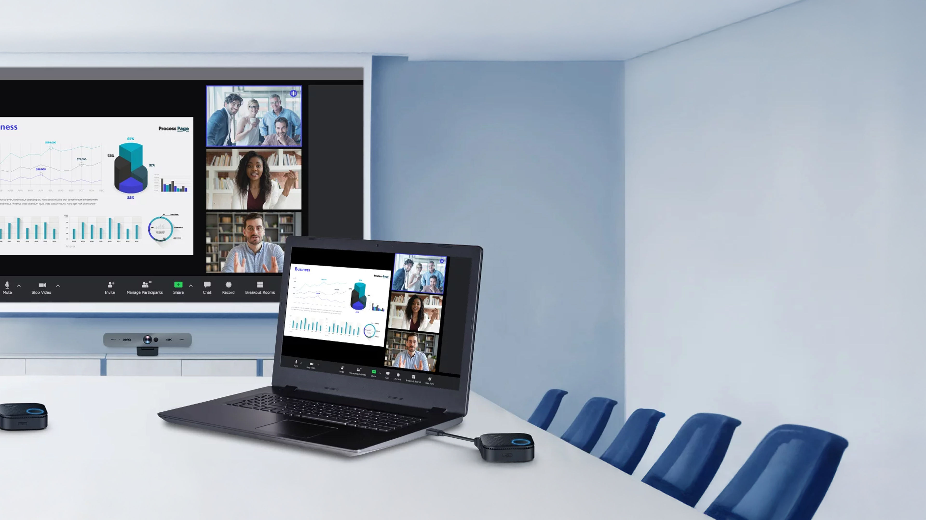 結合既有設備，輕鬆升級為無線協作會議室