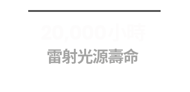 20,000 小時 雷射光源壽命