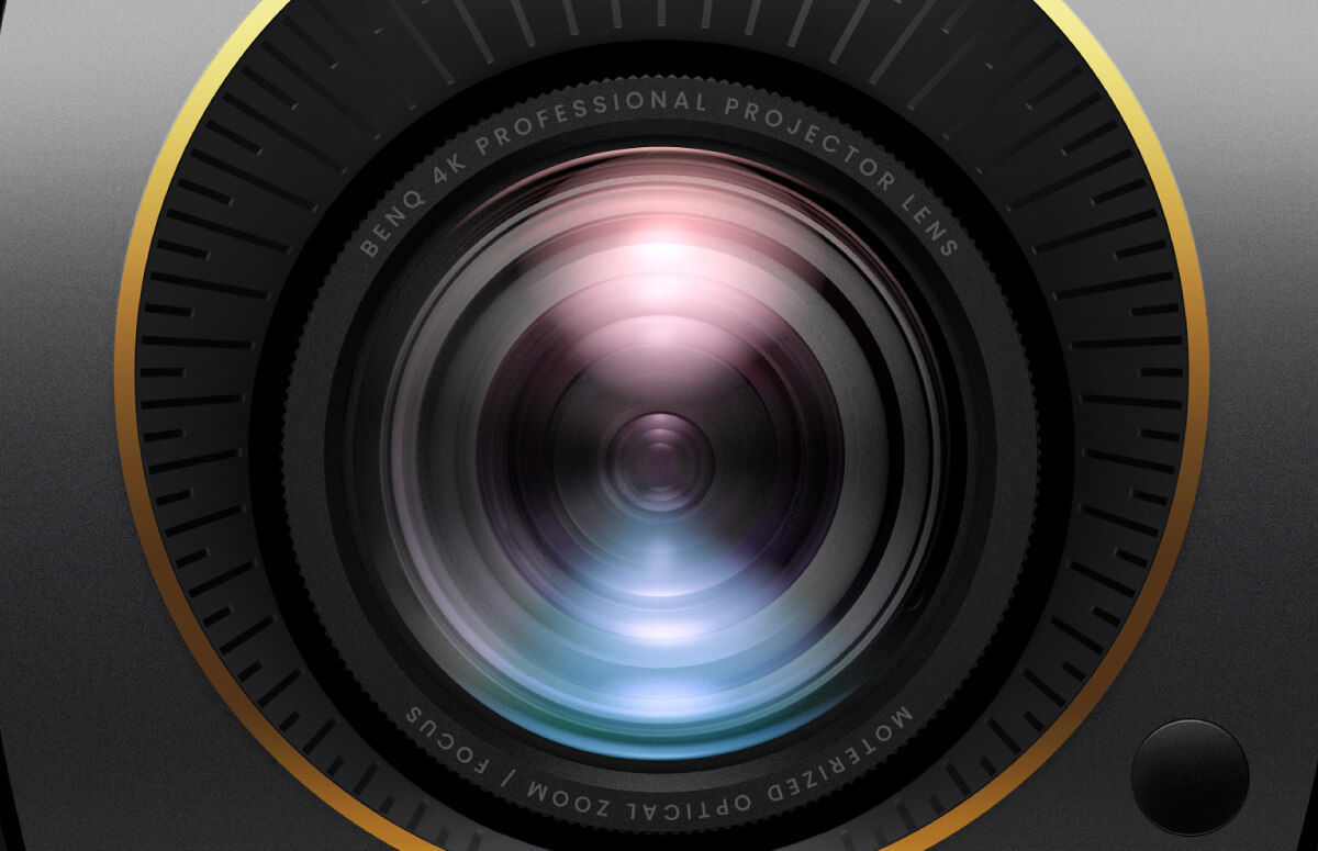 W5850 Inelul cu model elegant al obiectivului previne dispersia luminii cu înclinare spre spate pentru a elimina scurgerile de lumină din motorul optic.