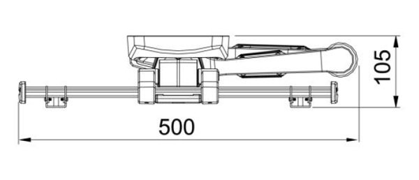 伸縮式壁掛架｜適用BenQ 32~50型大型液晶俯視圖