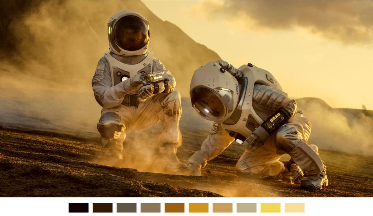 Met roodachtige en bruine tinten komt het beeld warm over, wat het gewenste effect in de film kan versterken.