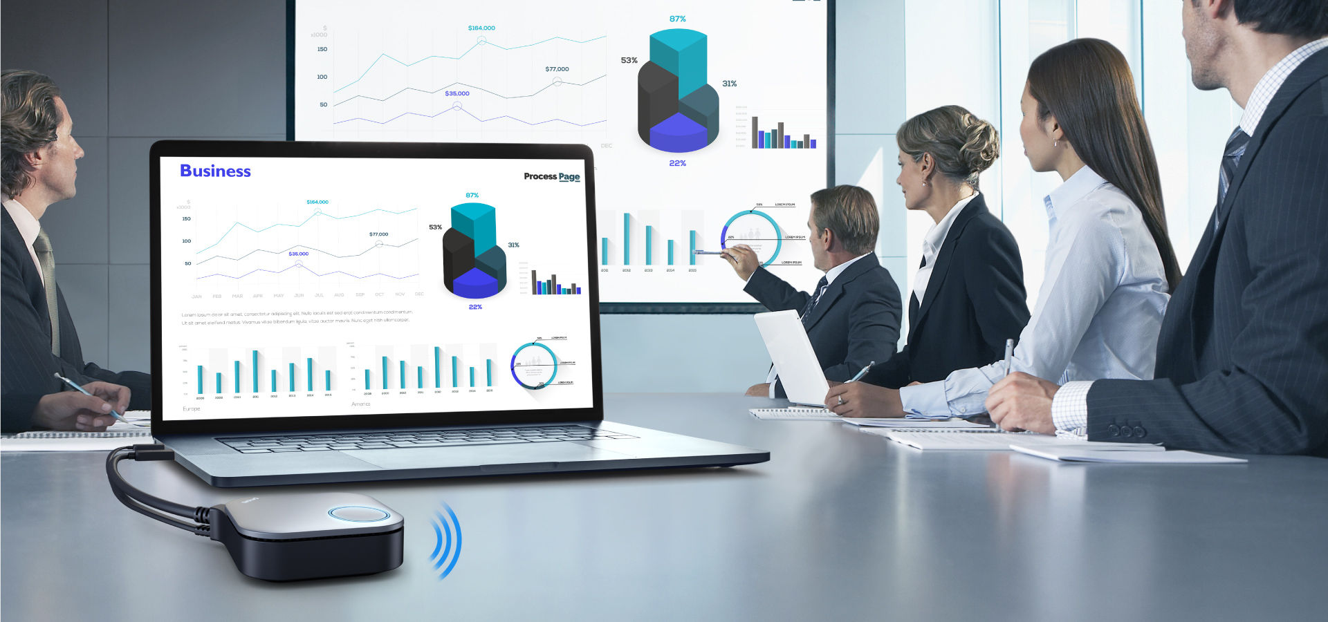 BenQ InstaShow wireless presentation system has premium enterprise-grade security to protect your data.