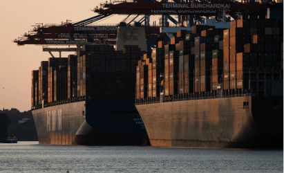 Containerschiffe im Hamburger Hafen beim BenQ Streetphoto-Workshop