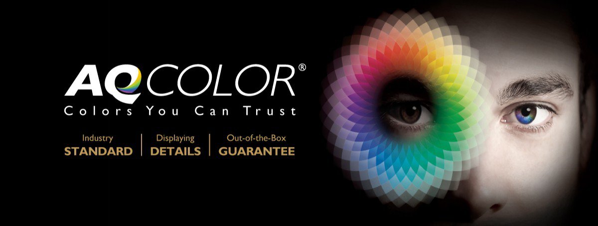 AQCOLOR technology is built on first meeting industrial standards, then emphasizing display details, follower by an out-of-the-box guarantee.