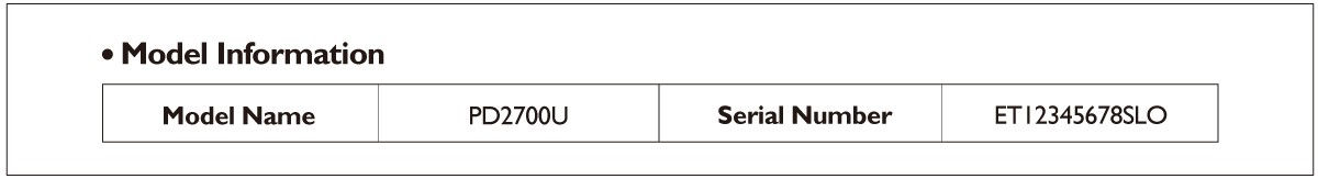 This picture shows model information section in PD series calibration report.