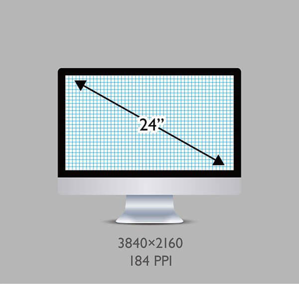 This is a monitor whose display size is 24 inch.