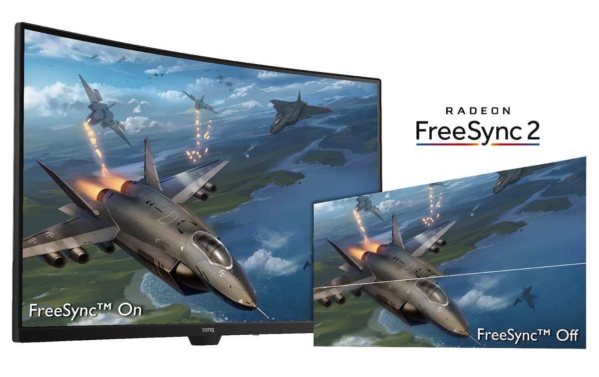  FreeSync- and FreeSync2-compatible monitor providing ghosting-free gameplay