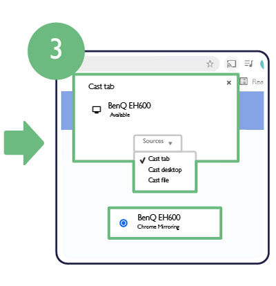 Wireless Projecting via Google Cast with BenQ EH600 Smart Projector