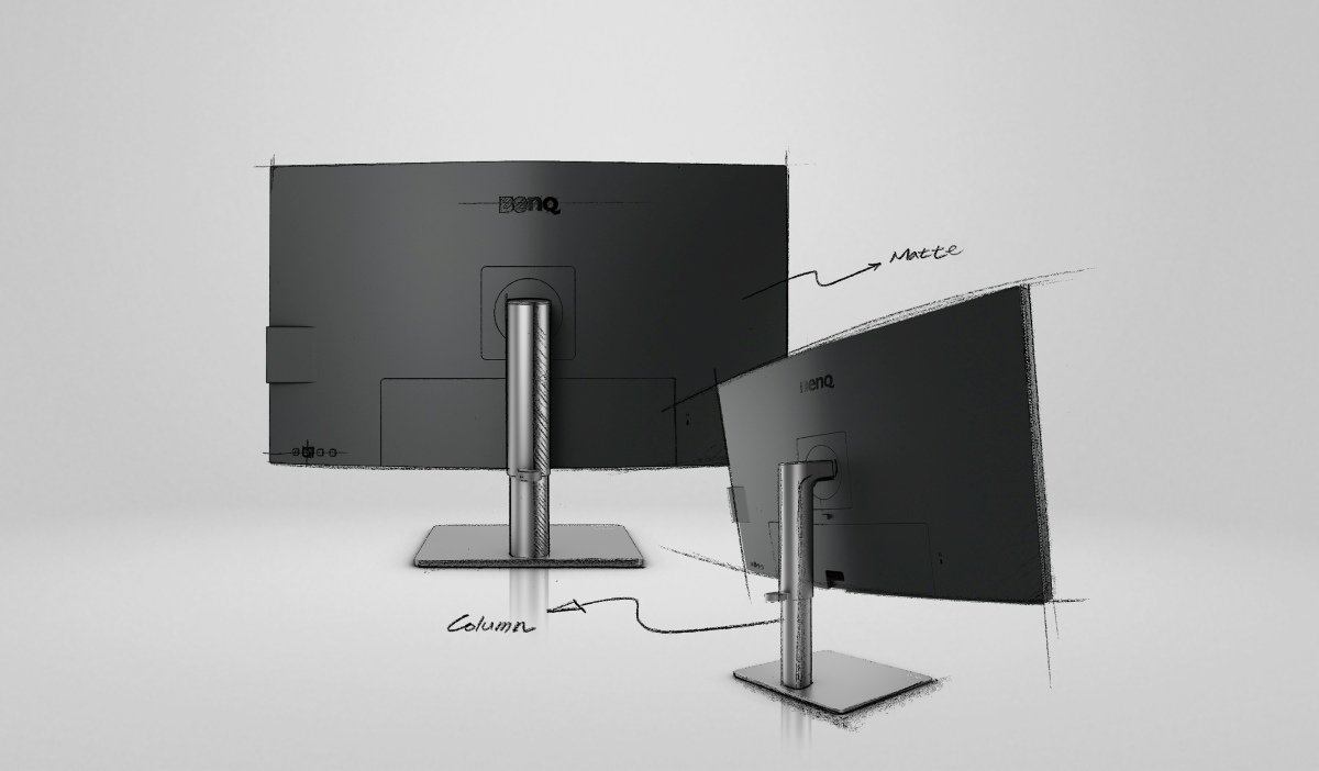 The base of DesignVue monitors is ultra-thin and provides a usable space to reset a keyboard or even a laptop and the  monitor is virtually  bezel-less.