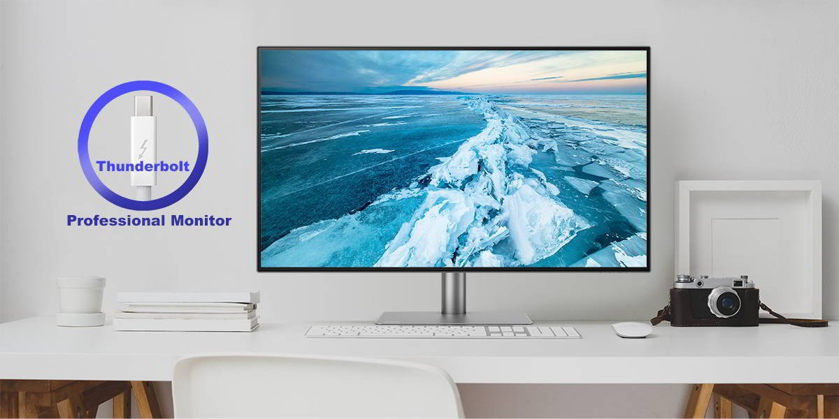 This is a professional monitor that is compatible with thunderbolt.