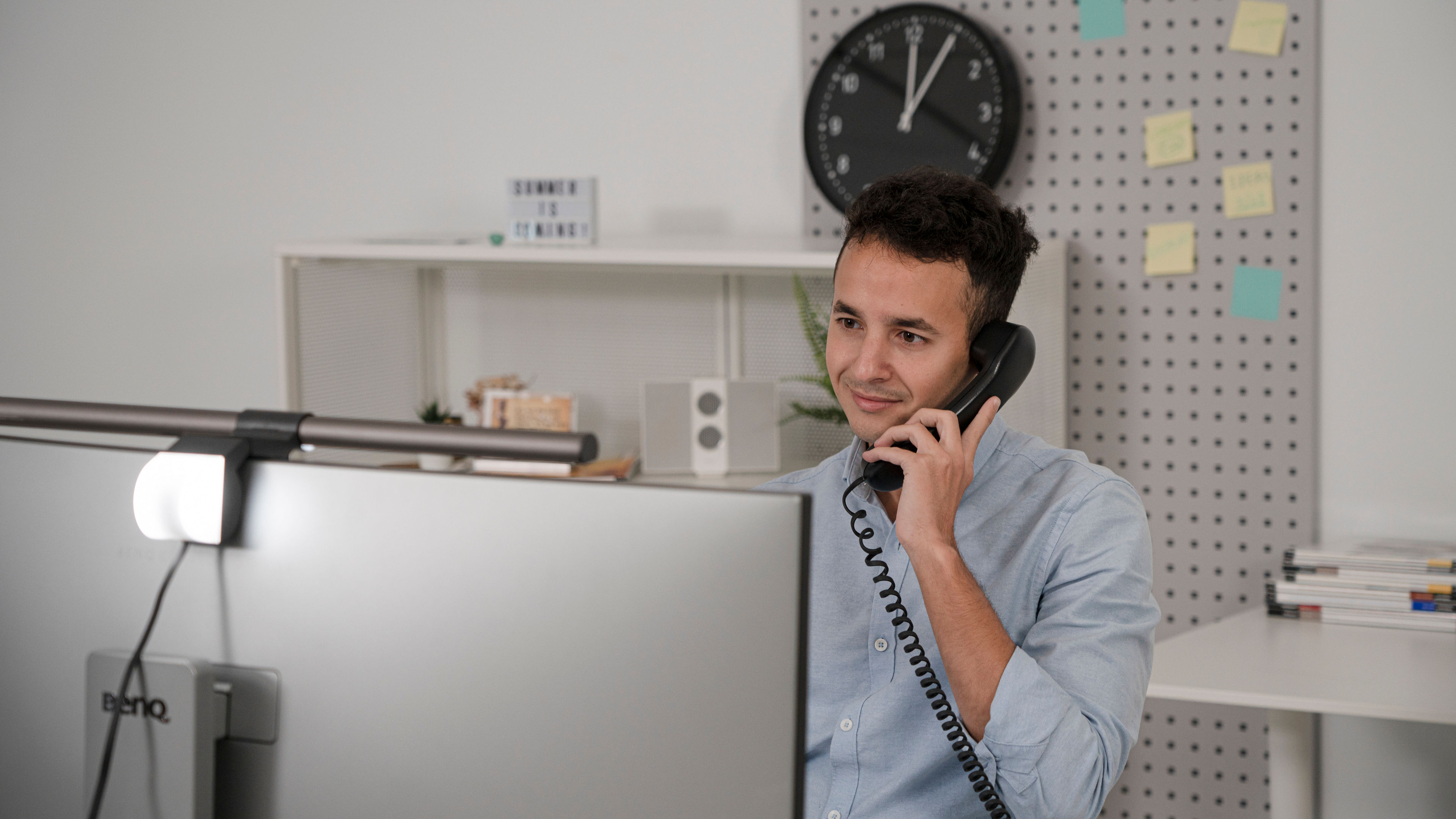 man talking on phone 