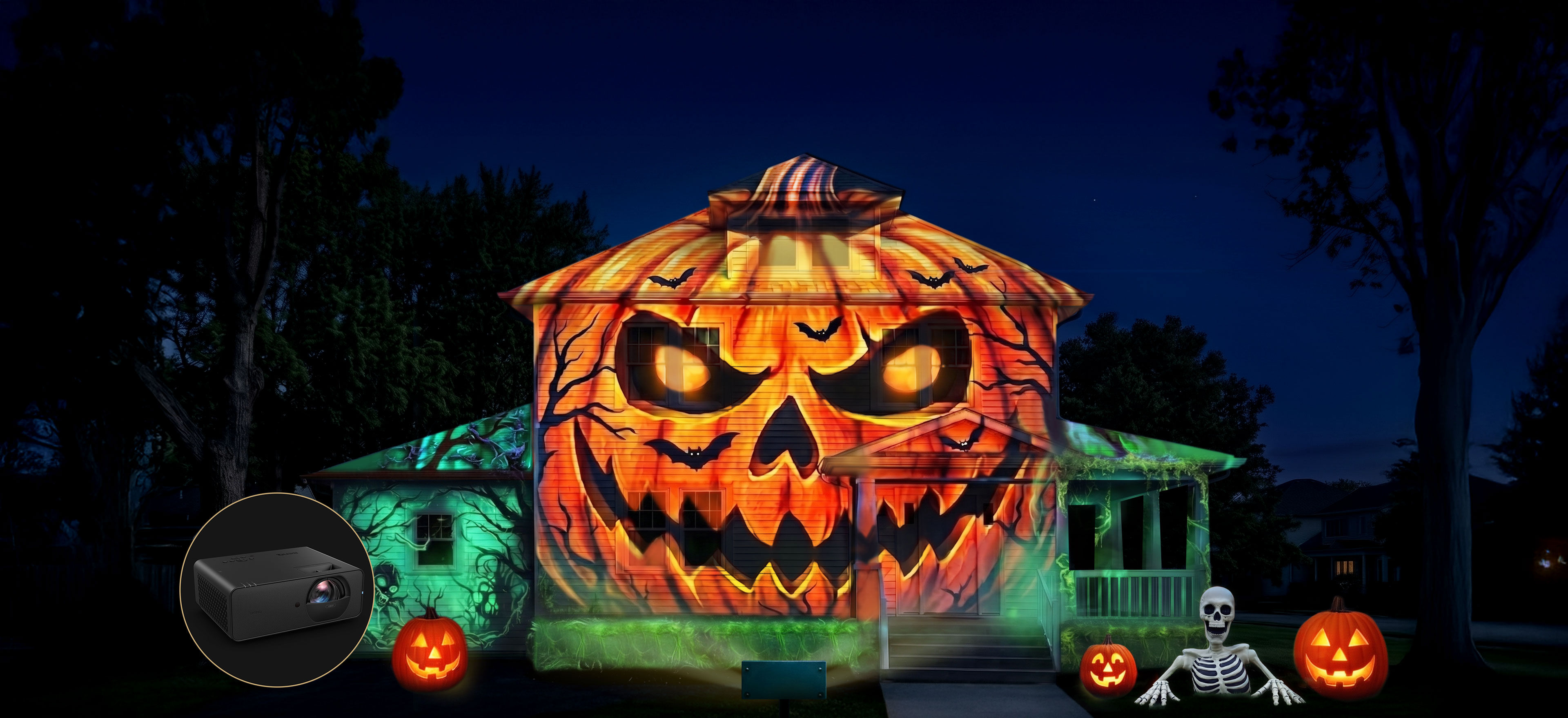 BenQ House Projection Mapping Projector - Wow Your Street this Halloween