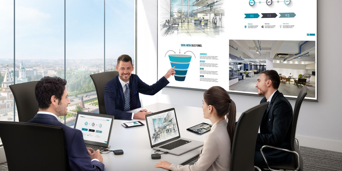 InstaShow integrates with the Cisco room kit for video conference