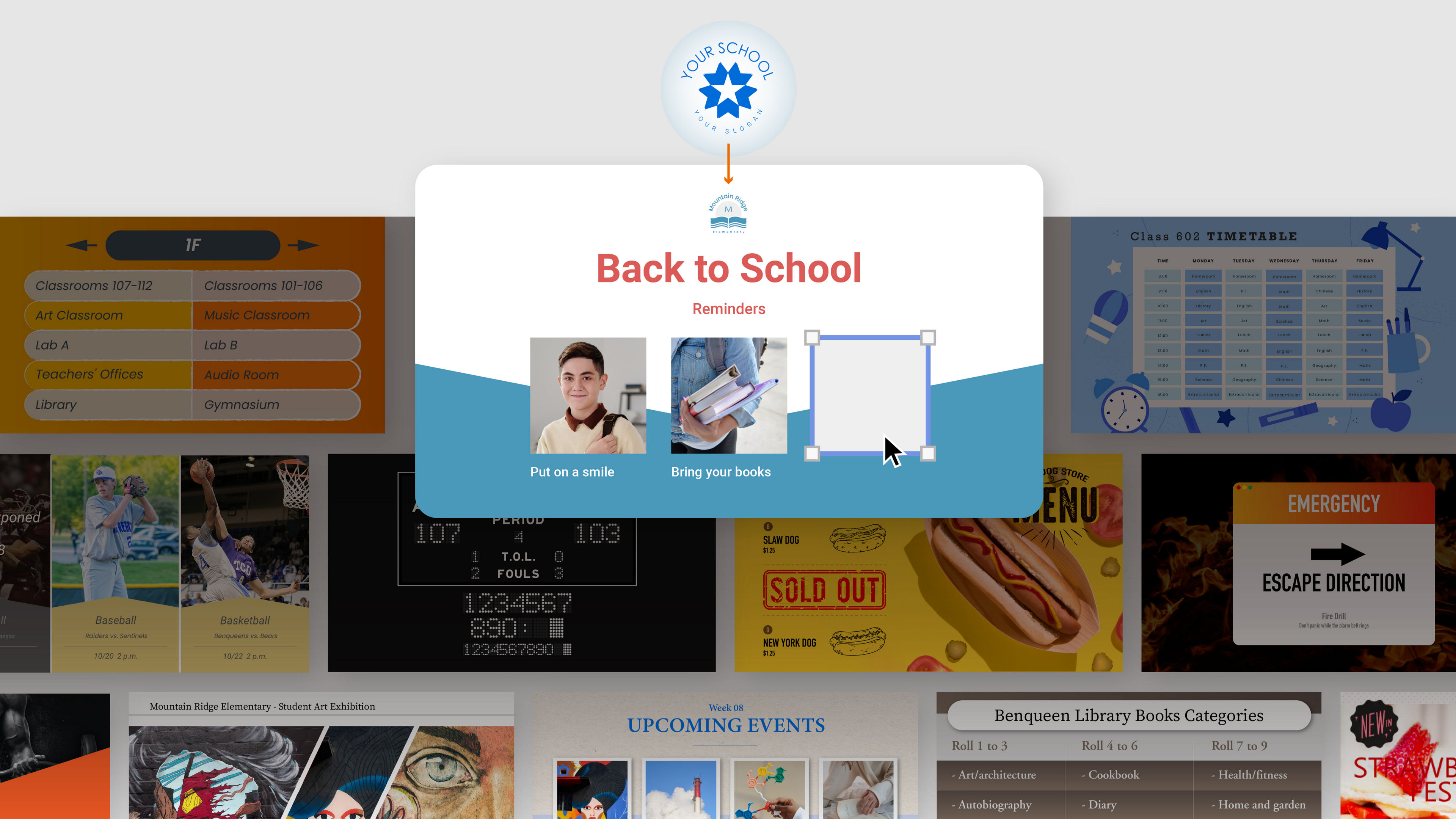X-Sign’s built-in templates