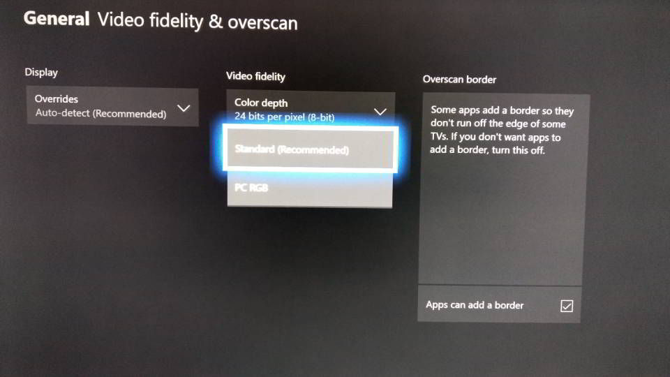 video fidelity xbox one x