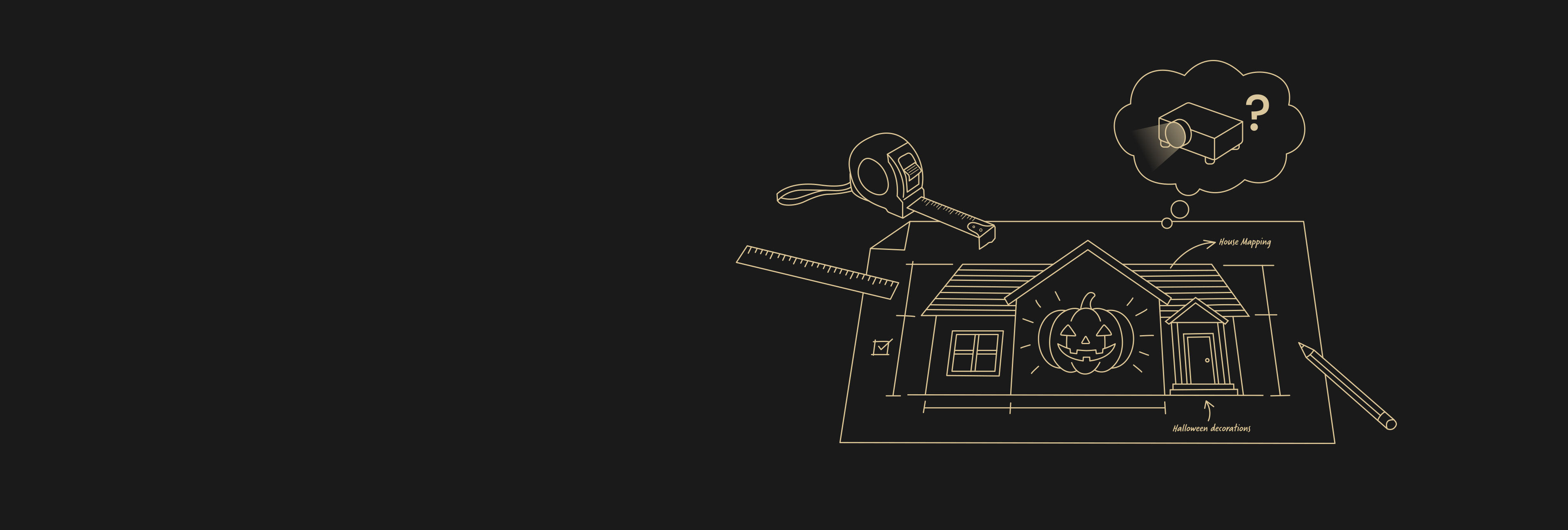 Easy setup and everything you need in one place for your Halloween holiday house projection mapping.