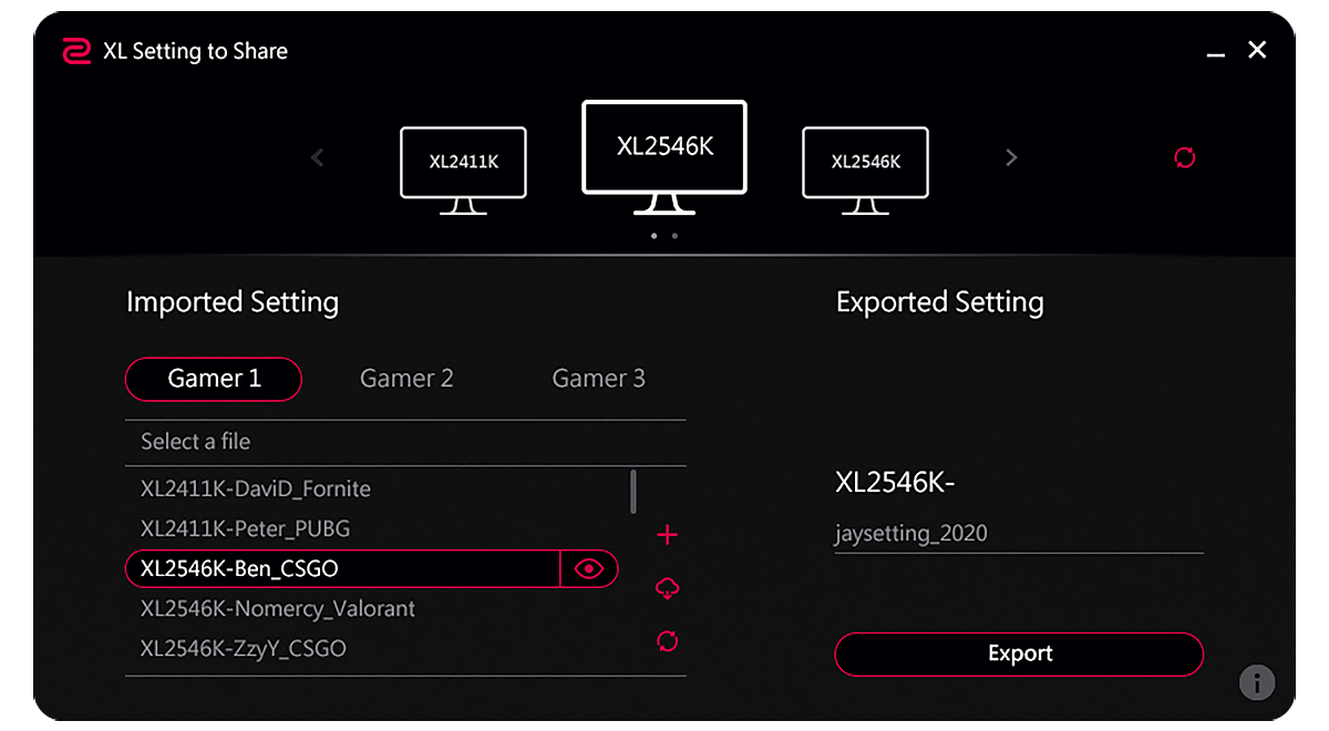 Compartilhar exibição do XL
