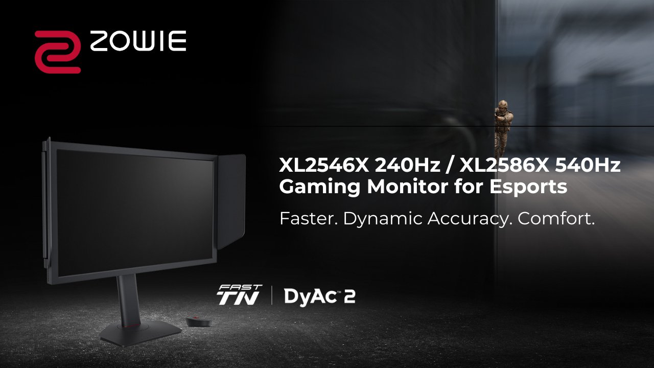 XL2546X 240Hz / XL2586X 540Hz Gaming Monitor for Esports - 1